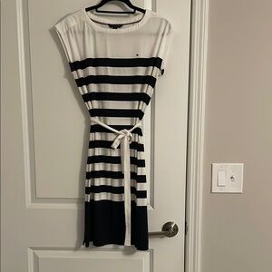 Black and White Striped Dress